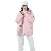 Giacche Tuta da neve invernale da donna Giacche da snowboard Pantaloni con bretelle Impermeabile Antivento Costume da neve caldo Sci Abbigliamento da sci all'aperto