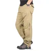 Pantaloni Pantaloni cargo tattici Pantaloni militari da combattimento SWAT da uomo Pantaloni multitasche in cotone elasticizzati Capispalla maschile flessibili