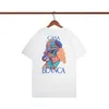 Koszulki Casablanca Mens T Shirt Designer francuski projektant Charaf Tajr Flower Wzór T-shirt Luksusowa koszula Casablanca T dla mężczyzn Rozmiar S-3xl