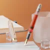 Asvine V126 Vacuum Filling Fountain Pen EFFM Nib Beautiful Transparent Brown Matte Blue White Acrylic Writing Gift Set 240229