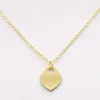 Hart Tf Gold Designer Ketting Rose Gold Valentijnsdag Cadeau Sieraden Meisjes Cadeau