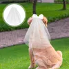 Abbigliamento per cani Fornitura di costumi per decorazioni per capelli con velo da sposa per animali domestici