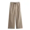 Taop Za продукт ранней весны, женский модный и повседневный жилет с v-образным вырезом, облегающий жилет с широкими брюками, комплект 240226