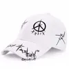 Ball Caps Young Men And Women Spring Summer Sunshade Hat White Graffiti Baseball Cap Male Russia Women's British Shape Man