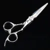 Scissors Shears The latest style 6 inch hairdressing scissors hair salon barber senior 440C steel crocodile handle pattern steel 240302