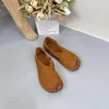 Sandali Birkuir Scarpe basse in vera pelle con cintura incrociata e punta chiusa da donna Slip on di lusso con suola morbida da donna casual