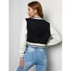 Design gratuito Normzl Gym Fiess Sets Donna Casual Baseball Colorblock Button Crop Bomber Giacca Abbigliamento uomo Abbigliamento sportivo 76