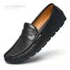 DECARSDZ Loafer Schuhe Männer Mode Herbst Schuhe Bequeme Herren Wohnungen Marke Leder Klassische Original Stil Männer Casual Schuhe 240227