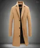 Men039S Trench Coats Autumn Winter Mens Overcoat Long Coat Men Korean Slim Fit Plus Size Woolen Casual Sleeve Khaki Topcoat 4XL4479427