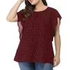 Blusas femininas mulheres top bonito plus size o pescoço senhora blusa macia verão cor combinando camisa vestuário