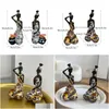 Objetos decorativos estatuetas objetos decorativos estatuetas resina preto feminino castiçal africano estátua exótica decoração interior d dhhye