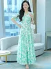 Party Dresses Fashion Pink Elegant Casual Evening Chiffon Floral Green Chic Long Dress Summer Clothes For Women 2024 Prom Luxury