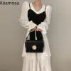 Abiti Koamissa Chiffon Elegante Donna Due pezzi Set Ruffles Abito lungo irregolare Cropped Nero Camis sottile Abiti di moda Abito coreano