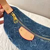 Blauwe denim bloemen designer handtassen portemonnees boodschappentas met grote capaciteit Tote portemonnee schoudertas luxe