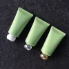 Bottles 50ml Plastic Squeeze Bottle Matte Green 50g Cosmetic Cream Facial Cleanser Container Toothpaste Lotion Soft Tube Free Shipping