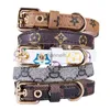 Dog Collars Leashes clothing Two Layers of Dog Collars Leashes Printed Designer Leash Soft Durable Cat for and Large 240302