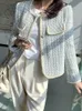 Hochwertiger französischer Vintage-Tweed-Jackenmantel mit kleinem Duft für Damen, Frühling und Herbst, lässig, Fried Street, Kurzmantel, kariert, Oberbekleidung 230226