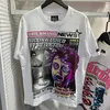 Designer skjortor grafisk tee designer t shirt rappe mens kvinnor tshirt herr designer rappare tvättade tungt hantverk unisex kort ärm topp high street retro helvete mode