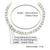 TOPGRILLZ 3 mm-6 mm Spring Bluckle Bluckle Tinnis Chain Out Cubic Zirkonia 1 Rząd Bransoletka łańcucha tenisowa Mężczyźni i kobiety biżuterii Hip Hop 240219