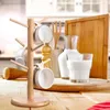 Kitchen Storage Smooth Polished Edges Cup Hanger Cabinet Organizer Space-saving Detachable Coffee Mug Holder With 6 Hooks For Home