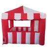 wholesale Red White Customized Portable inflatable stand tent carnival cube booth cocession kiosk for candy floss popcorn fast food drink ice cream