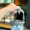 Tazza da caffè Tyesos con isolamento a doppio strato e gelato portatile freddo di grande capacità in acciaio inossidabile 240301