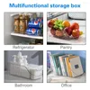 Kitchen Storage Beverage Can Dispenser Fridge Bin Container Plastic Clear For Pantry Freezer Refrigerator Drawer Organizer