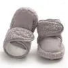 Premiers marcheurs Kidsun 2024 hiver chaud bébé bottes semelle souple coton chaussures agneau polaire haut haut neige né enfant en bas âge berceau