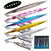 Goture 80g 160g 200g Jig Isca de pesca Conjunto de afundamento rápido Jigging Isca Ganchos duplos de metal de alta qualidade Jig Isca de pesca em água do mar 240223