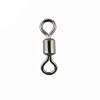 Fishhooks JSM 300pcs Boyut 2 4 6 8 10 Yuvarlanma Balıkçılık Döner Konnektör Yuvarlanan Pirinç Topak Konnektörü Balıkçılık için Siyah Nikel ile