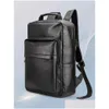 Sac à dos pour ordinateur portable Humerpa Hommes Luxe Fashion Business 15,6 pouces Sacs à dos en cuir véritable Grande capacité Sac Drop Livraison Comput Otwz3