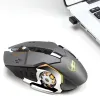 Мышь Raton Беспроводная бесшумная перезаряжаемая 6-кнопочная светодиодная мышь для ноутбука, геймера, компьютера Inalambrico Ordenador Sem Fio Inalambrico 19A19