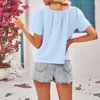 Women's Blouses Tee Shirt Fashion Summer Ruffle Top Comfortable Blouse Off Shoulder Girl Clothing