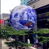 wholesale Globo inflable de 5 m de diámetro Planeta Tierra inflable con tira de LED para el evento del Museo de Ciencias Show2524