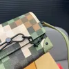 New Hot Neutral Luxury Designer New R Buckle Mosaic Camouflage Chain Shoulder Crossbody Bag No Box