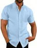 Męskie koszule 2024 Starszy krótko-rękawoeved koszulka odzież biznesowa w Europie i Stanach Zjednoczonych Plus S-3XL