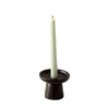 Candle Holders Handheld Candlestick Decorative Ceramic Holder Plate Stand Gift