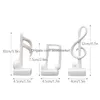 Estatuetas de objetos decorativos Estatuetas de objetos decorativos 3 peças / conjunto Notas musicais de resina Mini Digital Nordic Art Indoor Home Desktop Dhzbm