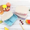 Dinnerware DIY Customized Lunch Box For Kids School Children Cartoon Pattern Cute Picture Po With Spoon Fork Eco Material Gift