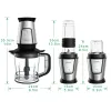 Processors BioloMix 3in1 Multifunctional Food Processor 700W Portable Juicer Blender Personal Smoothie Mixer Food Chopper and Dry Grinder