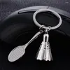 Chaveiros liga de zinco badminton chaveiro titular criativo casual personalidade carro chaveiro charme saco keyfob jóias presente atacado j029