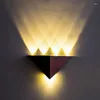 벽 램프 홈 장식 현대 LED 3W 알루미늄 바디 트라이앵글 라이트 침실 조명 조명기구