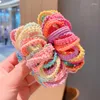 Saç Aksesuarları 50/5pcs Renkli Çiçek Bağları Kızlar Çocuk Elastik Kauçuk Band Kafa Bandı Scrunchie Halat At kuyruğu Tutucuları