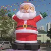 Atividades ao ar livre personalizado personagem de natal inflável elevado papai noel 12mh gigante ar soprado modelo de papai noel balão para venda