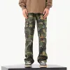 Byxor 2023 Y2K Fashion Ink Graffiti Camouflage Baggy Cargo Tracksuit Pants For Men Clothing Joggers Women Casual Loose Long Byxor