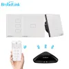 Kontrollera Broadlink TC2 EU Standard Light Switch Modern Design White Touch Panel WiFi Wireless Smart Control via RM4 Pro/RM Pro