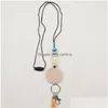 Colliers pendentif en gros personnalisé Sile perle crayon collier disque blanc gland pendentif chaîne Mticolor livraison directe bijoux cou Dhpz2