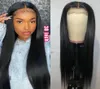 30 tum wig transparent spetsstängning peruker raka mänskliga hår peruker för kvinnors stängning peruk lång rak wig67954591915042