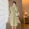 Dresses Maternit Casual Letter Dresses 2023 New Autumn Clothes For Pregnant Women Fashion Hooded Loose Pregnancy Long Sweater Dress