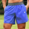 Lulu Run Run Short Men Shorts Mens Lulu Short with Side Zipper Pockets Super Quality Sportsビーチレジャー